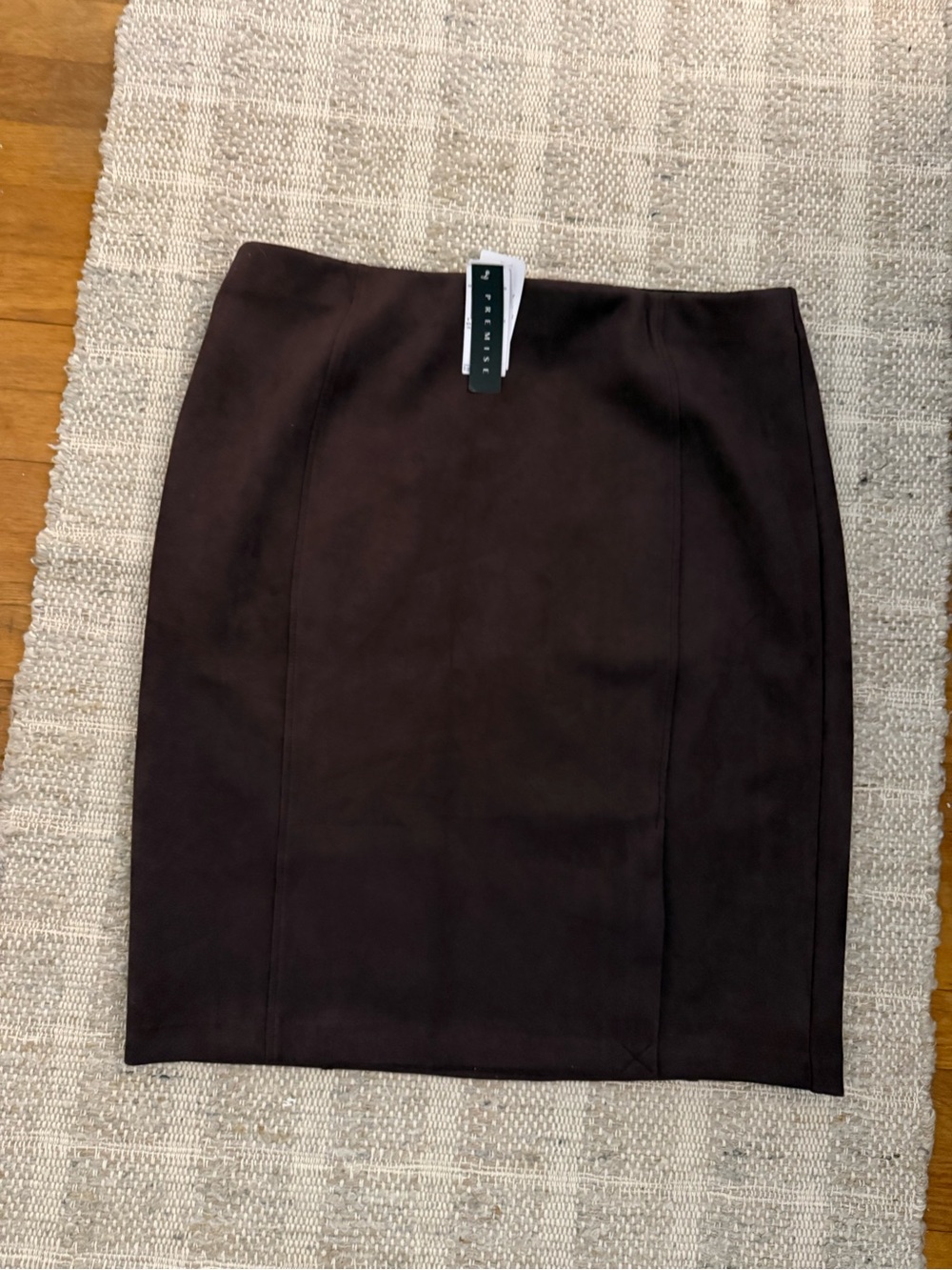 Classic Brown Pencil Skirt faux leather